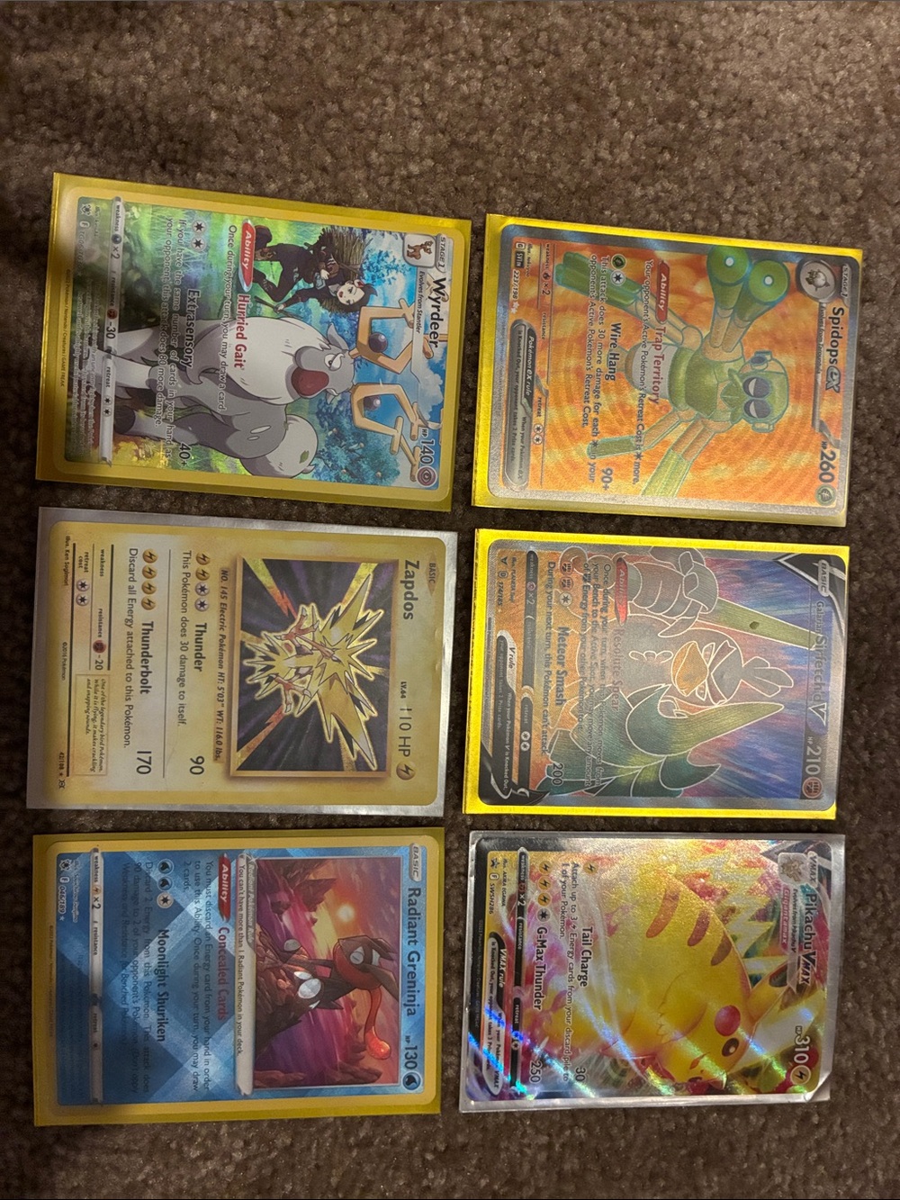 Assorted Trading Card Lot - Yellow Border Holo Cards